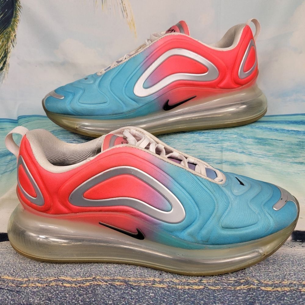 Nike Men’s Air Max 720 Blue Coral Gradient Athletic Sneakers